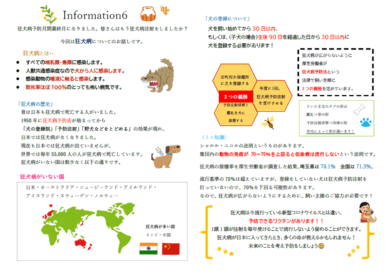 今月のインフォメーション