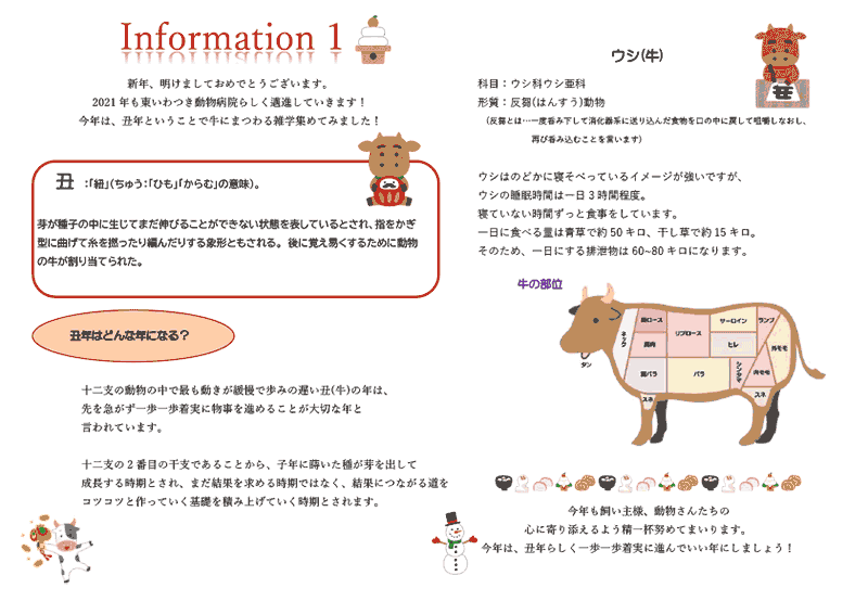 今月のインフォメーション