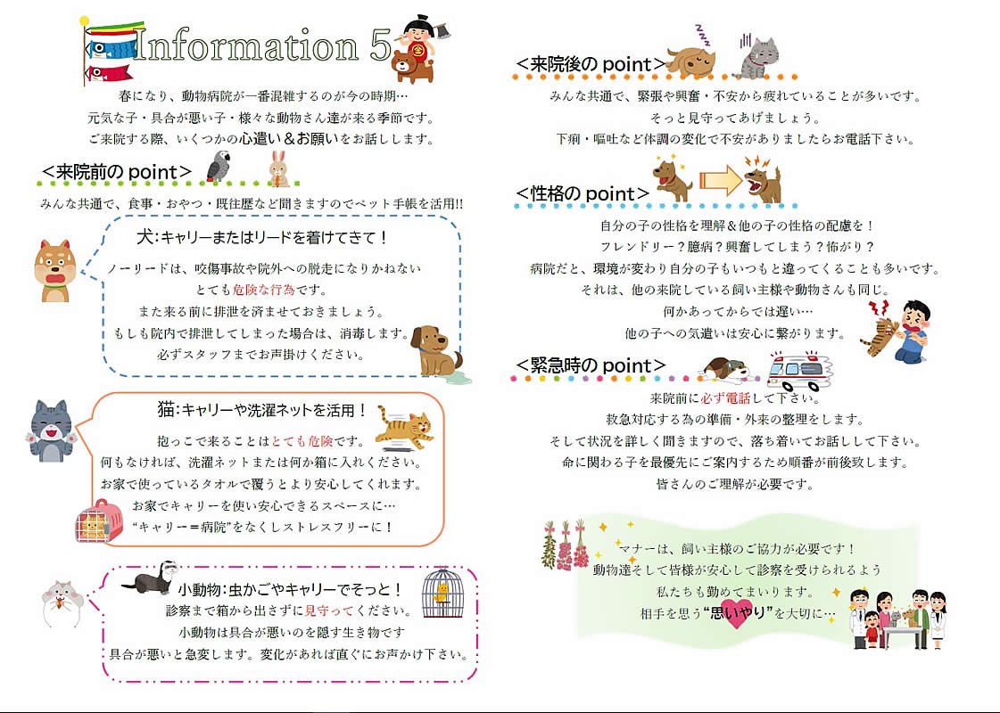 今月のインフォメーション