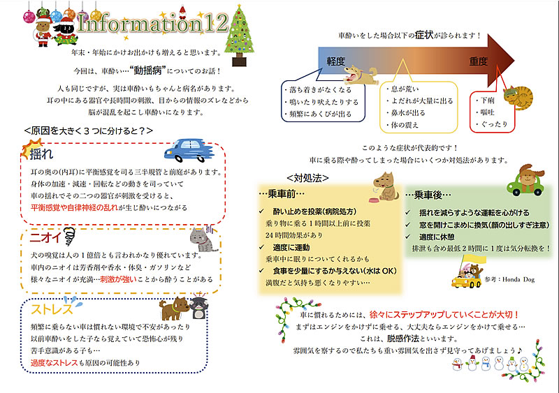 今月のインフォメーション